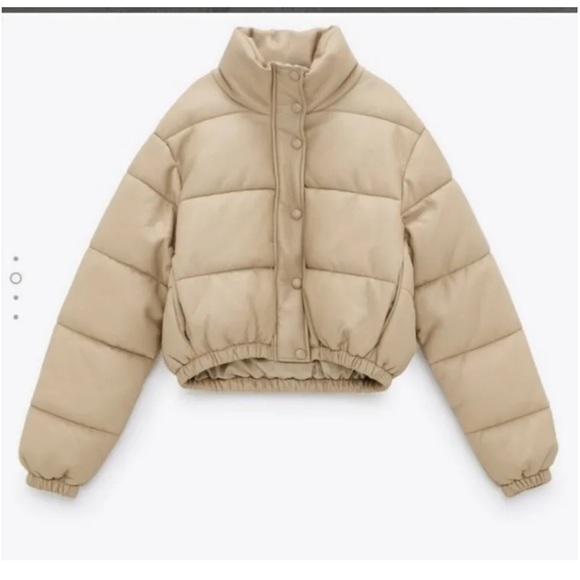 Zara faux leather puffer jacket - Picture 3 of 3